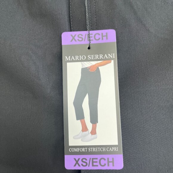 NEW Mario Serrani Women's XS Comfort Stretch Capri Pants Black - Picture 7 of 9